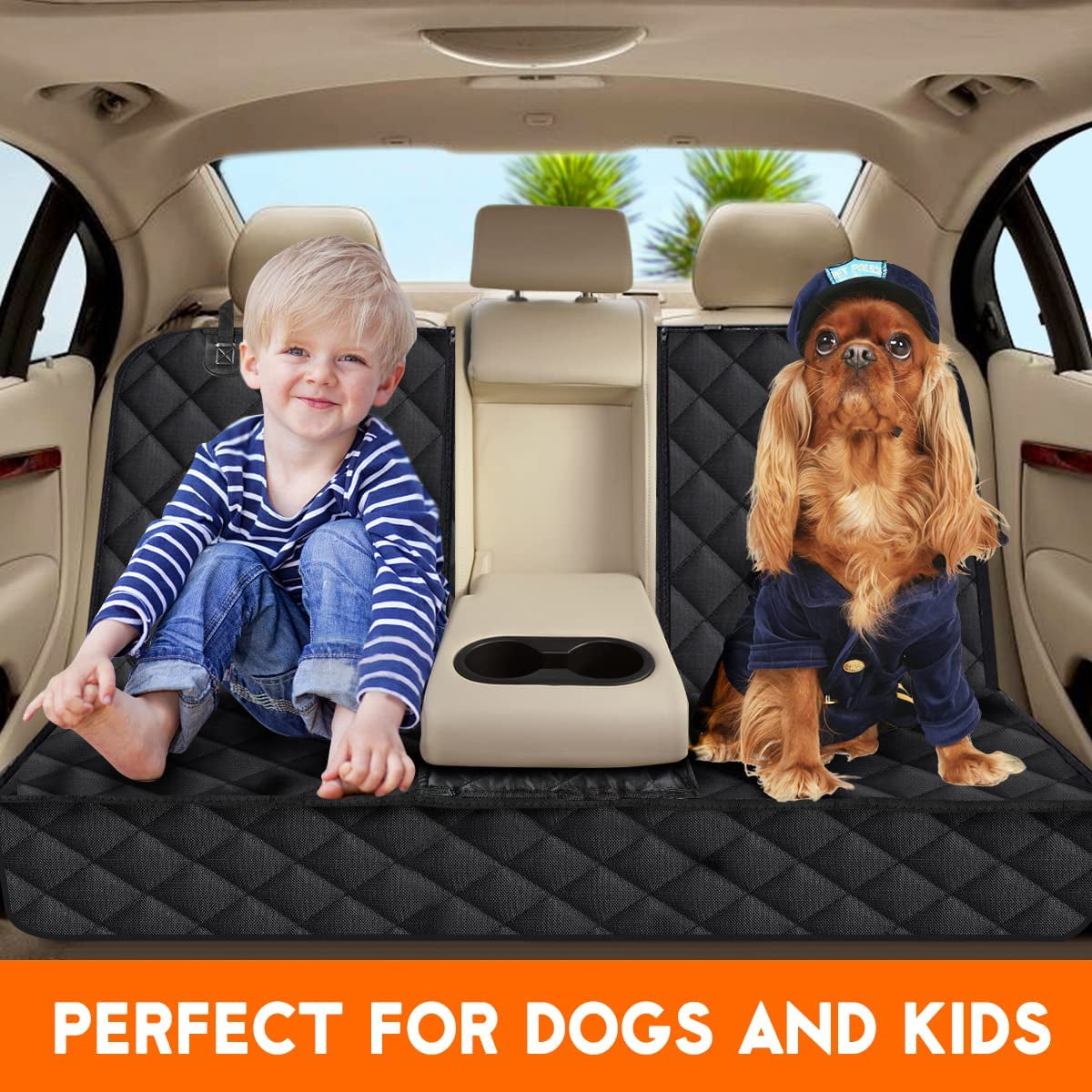 Waterproof Dog Seat Cover Fits most cars, SUVs, and trucks non-slip and durable
