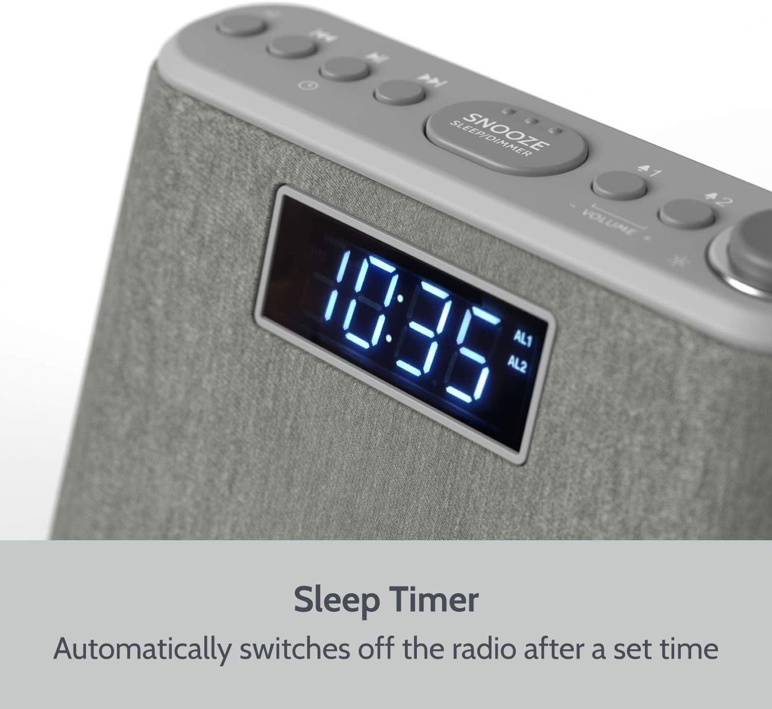 I-Box Digital Alarm Clock Radio, Bedside LCD Alarm Clock with USB Charger & Wireless QI Charging, Bluetooth Speaker, FM Radio, RGB Mood LED Night Light Lamp, Dimmable Display and White Noise Machine