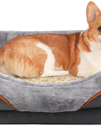 JOYELF Large Memory Foam Dog Bed, Orthopedic Dog Bed & Sofa with Removable Washable Cover and Squeaker Toy as Gift