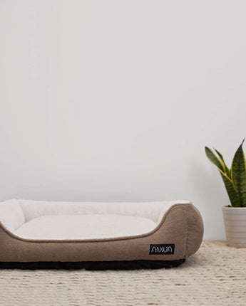 Durable Square Dog Bed - Machine Washable, Comfortable for Medium Dogs