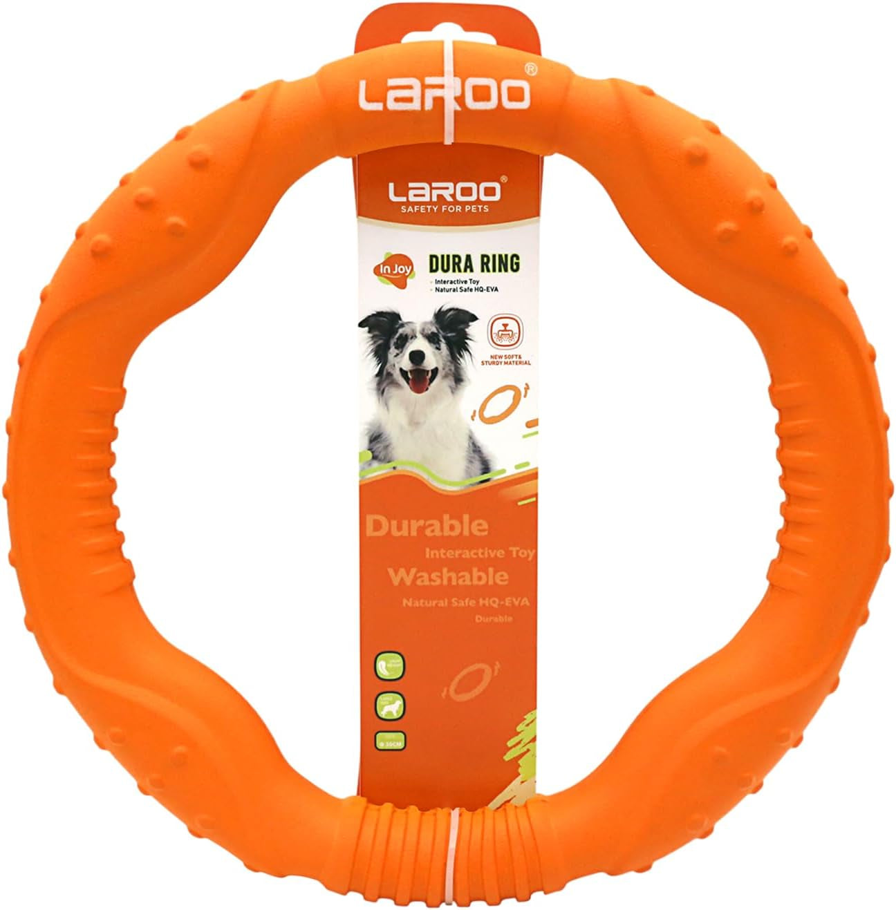Durable Dog Flying Ring Toy for Fetch & Water Play