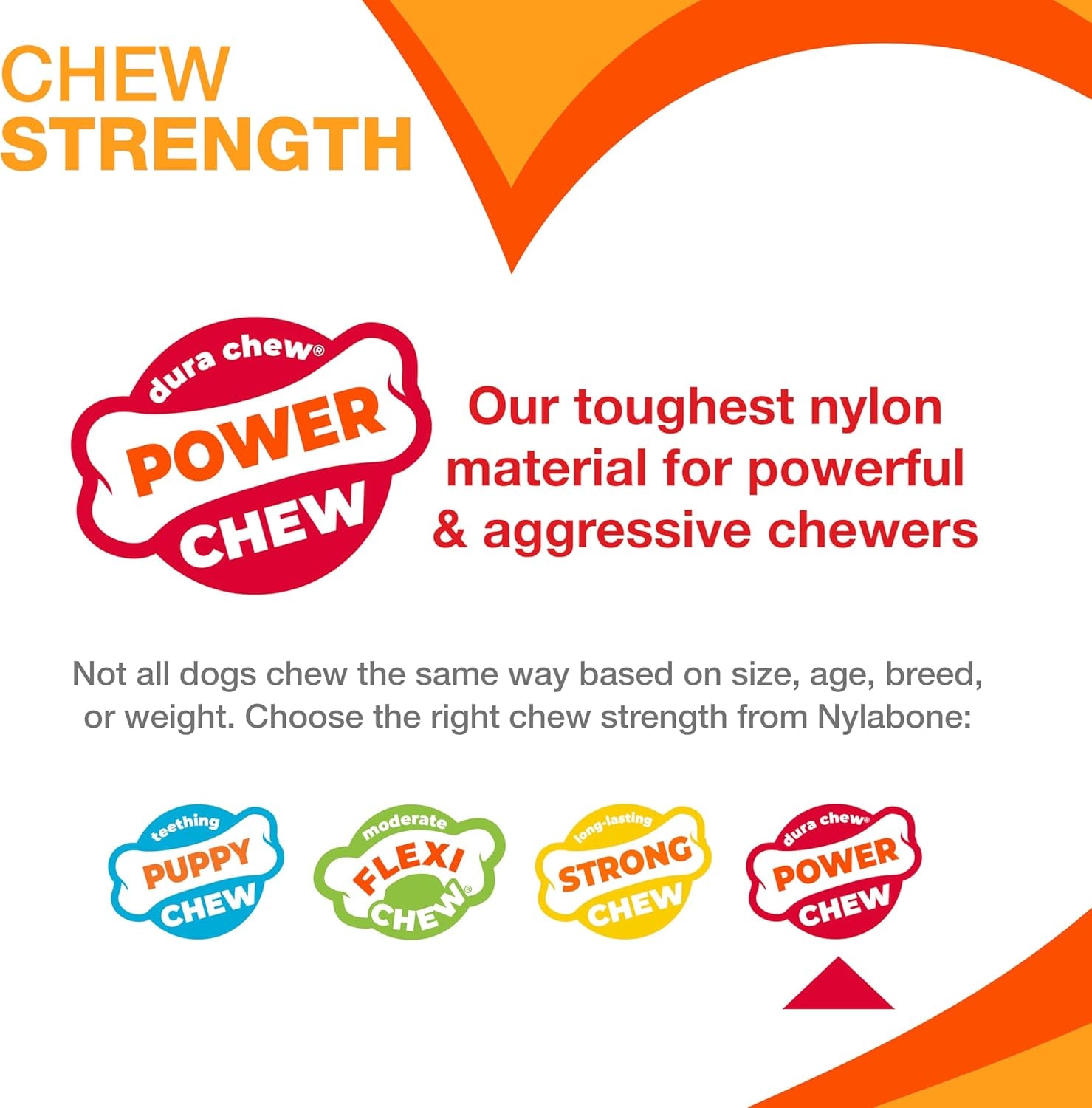 Nylabone Customer Favorites Power Chew Toy Bundle for Dogs, Indestructible Dog Toys for Aggressive Chewers, Pack of 3 Dog Toys, Flavor Medley, Large Dogs - up to 50 Lbs, 3 Pack