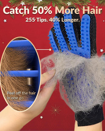 Upgrade Efficient Pet Hair Remover Gloves - Gentle Shedding Brushes for Pet