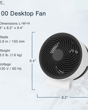 BONECO - F100 Desktop Air Shower Fan, Air Circulator 