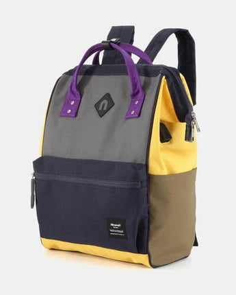 Himawari Contrast Waterproof Backpack Bag with External USB Port