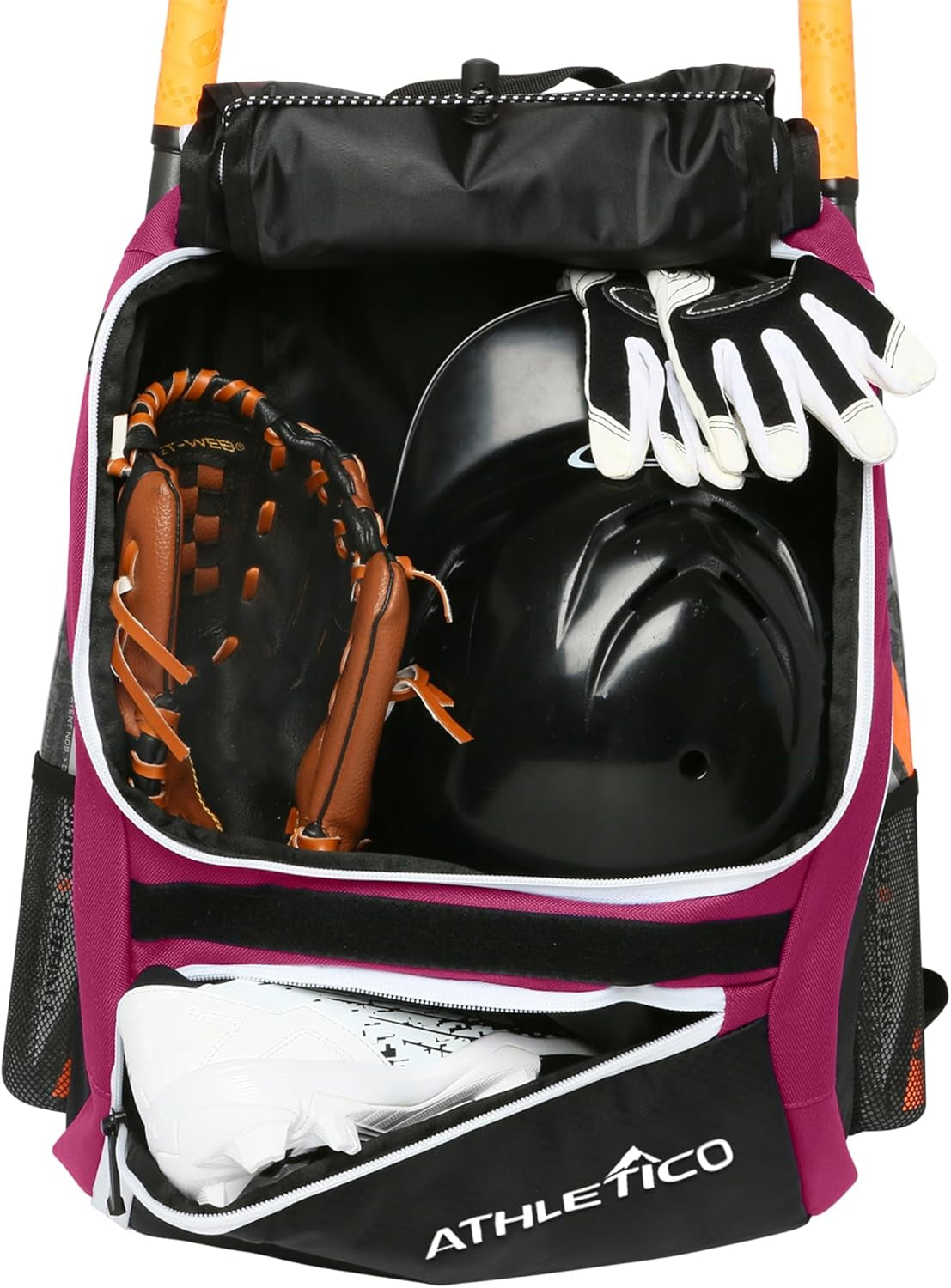 Athletico Baseball Bat Backpack – Youth & Adult Gear Bag