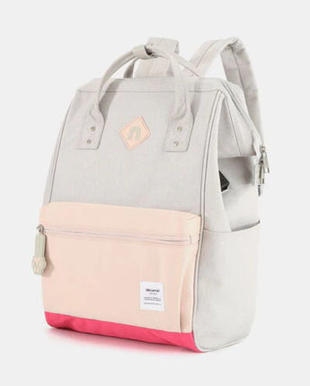 Himawari Contrast Waterproof Backpack Bag with External USB Port