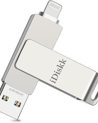 iDiskk MFi-Certified Flash Drive for iPhone & iPad backup photos USB 